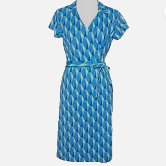 J Mclaughlin Dresses & Skirts - J. McLaughlin Wrap Dress Womens XS Catalina Cloth Geometric Print Coastal Resort